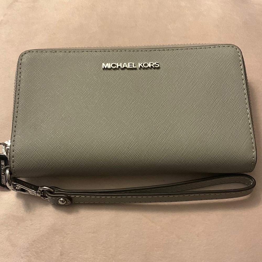 MICHAEL Michael Kors 
Jet Set Travel Large Saffiano Leather Smartphone Wristlet